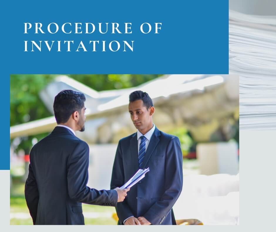 Procedure of invitation