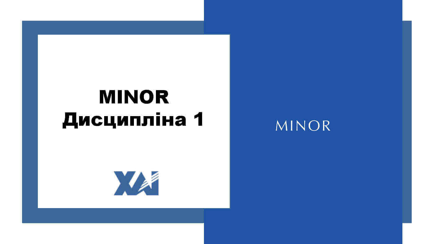 MINOR дисципліна 1