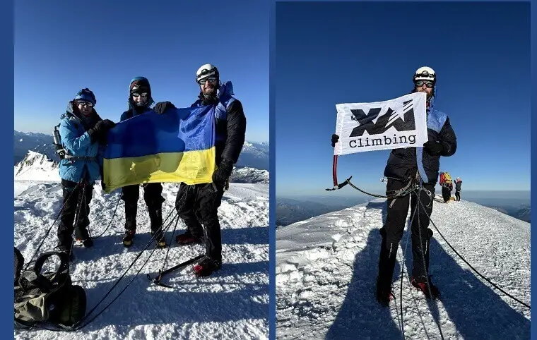 Прапор України та прапор ХАІ — на вершині Монблану! Прапор України та прапор ХАІ — на вершині Монблану!