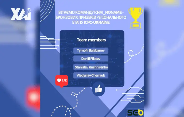 Вітаємо бронзових призерів регіональноого етапу ICPC-Ukraine Вітаємо бронзових призерів регіональноого етапу ICPC-Ukraine