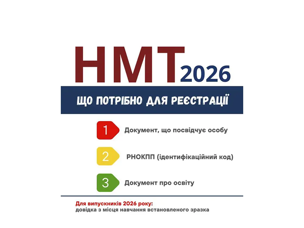 Початок реєстрації для участі в національному мультипредметному тесті (НМТ)