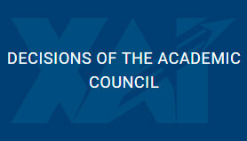 Decisions of the Academic Council